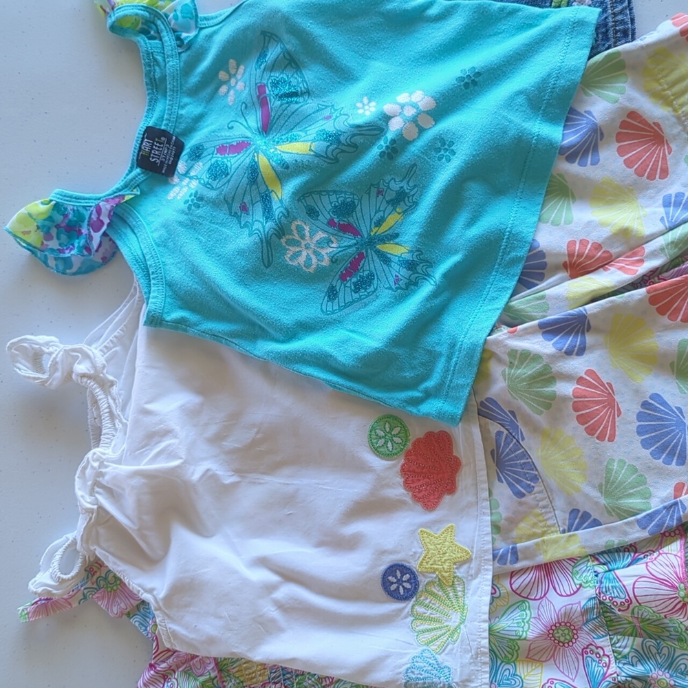 Girls Summer Clothes Lot 3T 6 pieces Gymboree Dress Tank Pants Jean shorts